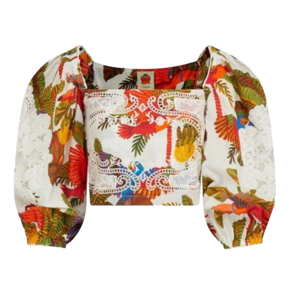 FARM Rio Forest Bird Print Blouse
